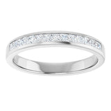 14K White 5/8 CTW Natural Diamond Band