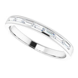 14K White Gold 3/8 CTW Natural Diamond Band