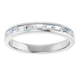 14K White Gold 3/4 CTW Natural Diamond Band