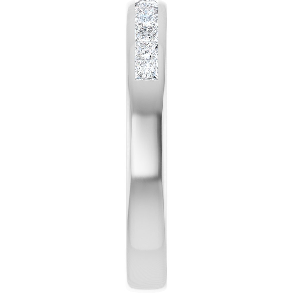 14K White 5/8 CTW Natural Diamond Band