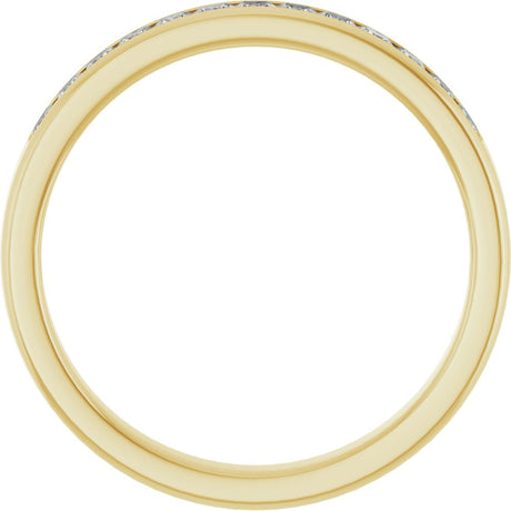 14K Yellow Gold 5/8 CTW Natural Diamond Band     