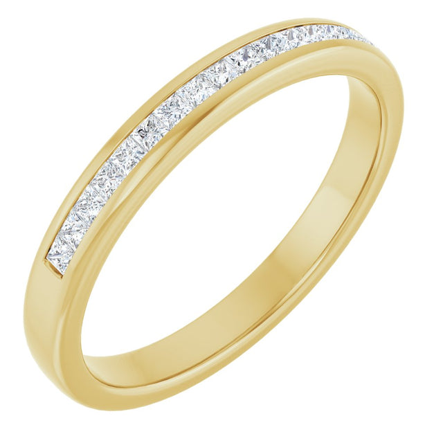 14K Yellow 3/8 CTW Natural Diamond Band      