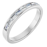 14K White Gold 3/4 CTW Natural Diamond Band
