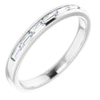 14K White Gold 3/8 CTW Natural Diamond Band