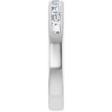 14K White Gold 3/4 CTW Natural Diamond Band
