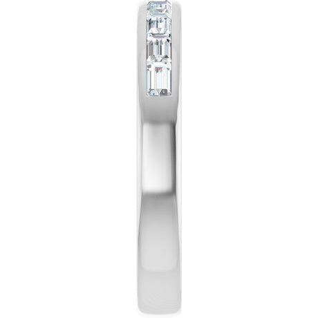 14K White Gold 3/4 CTW Natural Diamond Band