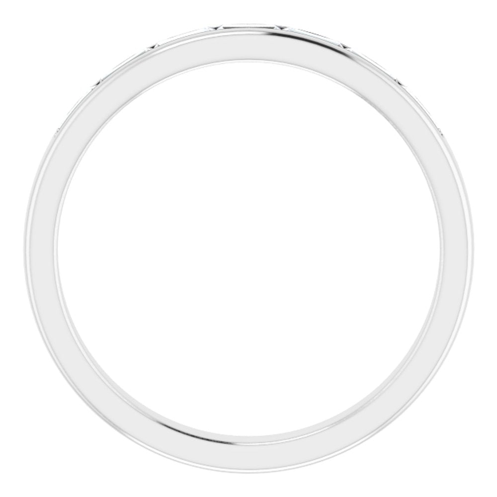 14K White Gold 3/8 CTW Natural Diamond Band