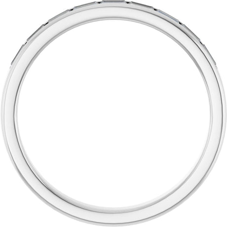 14K White Gold 3/4 CTW Natural Diamond Band