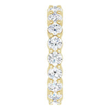 14K Yellow Gold 1 7/8 CTW Natural Diamond Eternity Band Size 7.5
