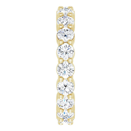14K Yellow Gold 1 7/8 CTW Natural Diamond Eternity Band Size 7.5