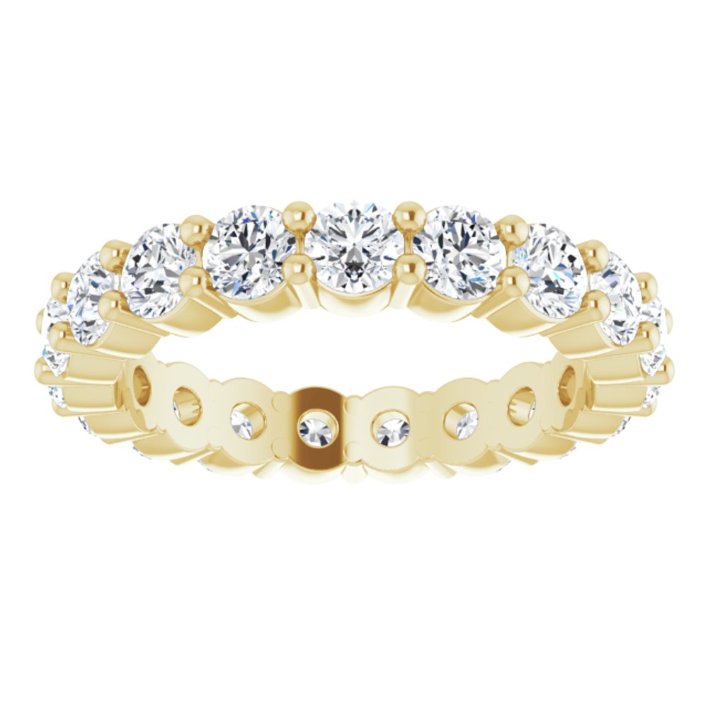 14K Yellow Gold 1 7/8 CTW Natural Diamond Eternity Band Size 7.5