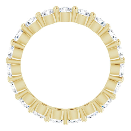14K Yellow 1 7/8 CTW Natural Diamond Eternity Band Size 7.5