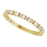 14K Yellow 1/3 CTW Lab-Grown Diamond Bead Anniversary Band