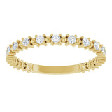14K Yellow 1/3 CTW Natural Diamond Bead Anniversary Band