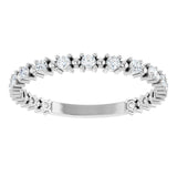 14K White 1/3 CTW Lab-Grown Diamond Bead Anniversary Band