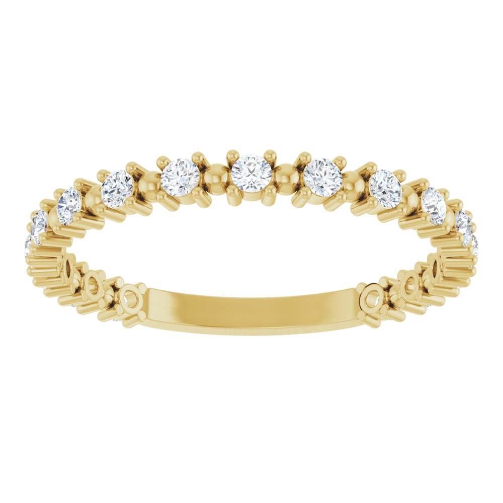 14K Yellow 1/3 CTW Lab-Grown Diamond Bead Anniversary Band