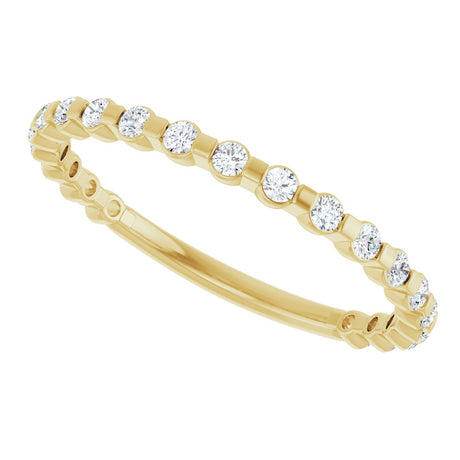 14K Yellow Gold 1/4 CTW Natural Diamond Anniversary Band