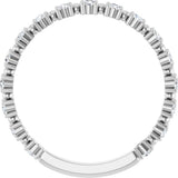 14K White Gold 1/3 CTW Natural Diamond Bead Anniversary Band