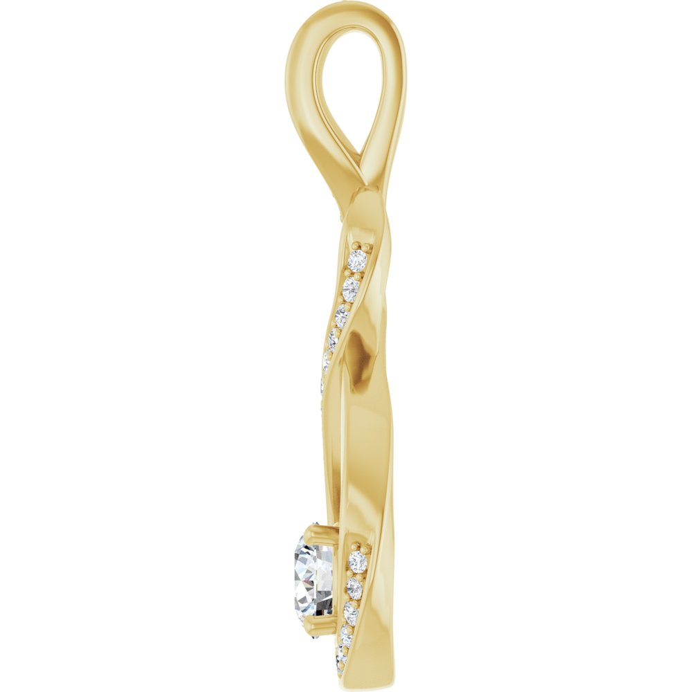 14K Yellow 3/8 CTW Lab-Grown Diamond Pendant