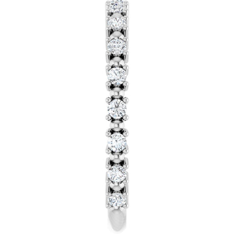 14K White Gold 1/3 CTW Natural Diamond Bead Anniversary Band