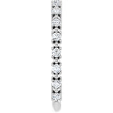 14K White Gold 1/3 CTW Natural Diamond Bead Anniversary Band