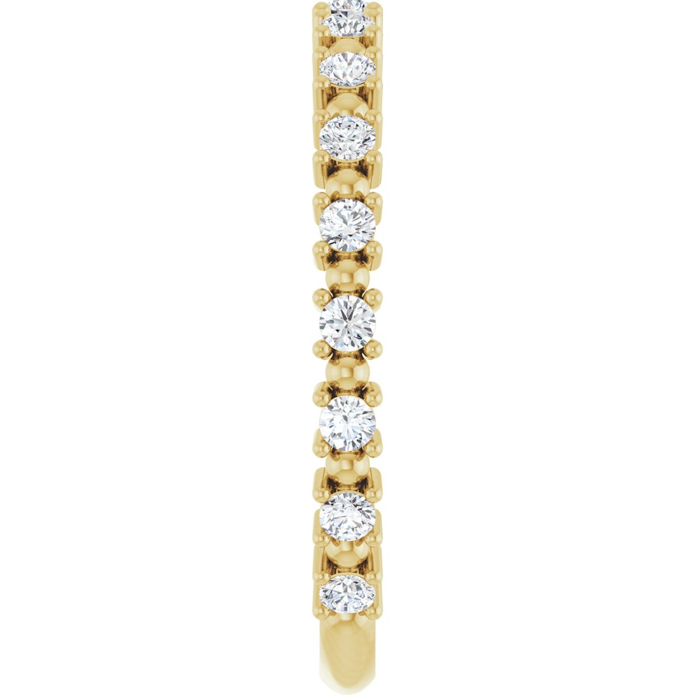 14K Yellow 1/3 CTW Lab-Grown Diamond Bead Anniversary Band