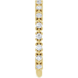 14K Yellow 1/3 CTW Lab-Grown Diamond Bead Anniversary Band