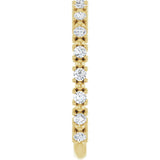 14K Yellow 1/3 CTW Natural Diamond Bead Anniversary Band