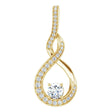 14K Yellow 3/8 CTW Natural Diamond Pendant