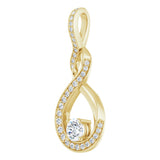 14K Yellow 3/8 CTW Natural Diamond Pendant