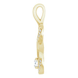 14K Yellow 3/8 CTW Natural Diamond Pendant