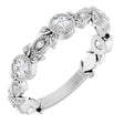 14K White Gold 1/3 CTW Natural Diamond Leaf Ring    