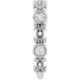 14K White Gold 1/3 CTW Natural Diamond Leaf Ring    