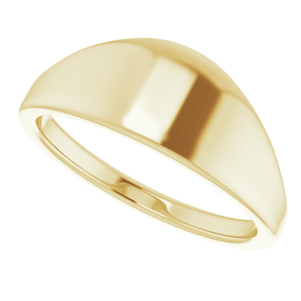 14K Yellow Geometric Signet Ring