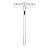 14K White Gold 1/6 CTW Natural Diamond Bar Ring