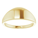 14K Yellow Geometric Signet Ring