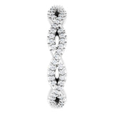 14K White 1/3 CTW Natural Diamond Infinity-Inspired Eternity Band