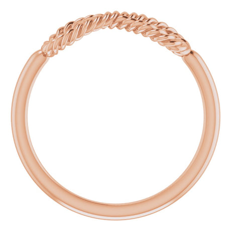 14K Rose Infinity-Inspired Rope Ring