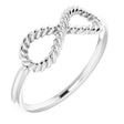 Sterling Silver Infinity-Inspired Rope Ring