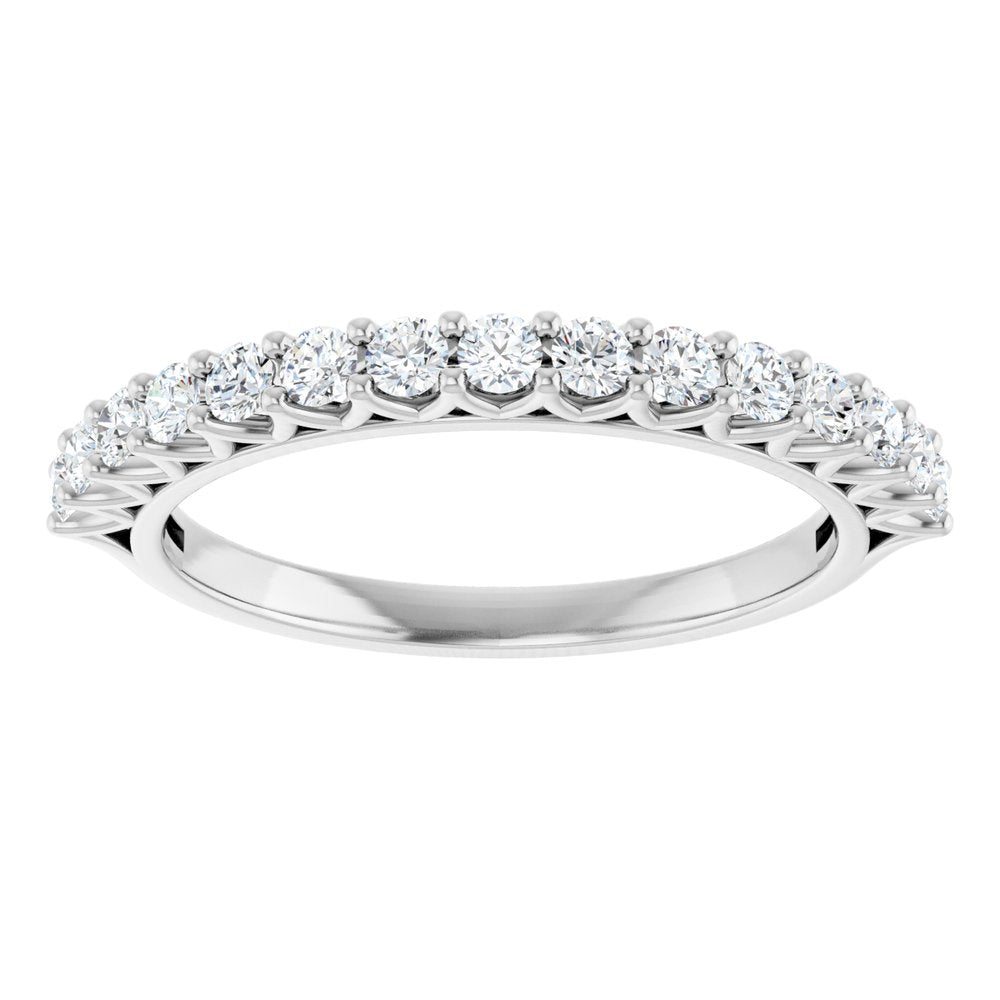 14K White 1/2 CTW Natural Diamond Anniversary Band