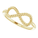 14K Yellow Infinity-Inspired Rope Ring