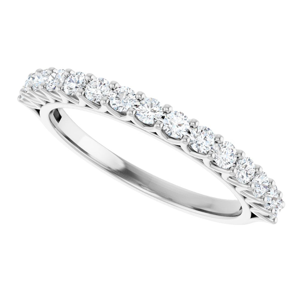 14K White 1/2 CTW Natural Diamond Anniversary Band