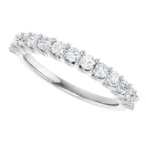 14K White 5/8 CTW Lab-Grown Diamond Anniversary Band