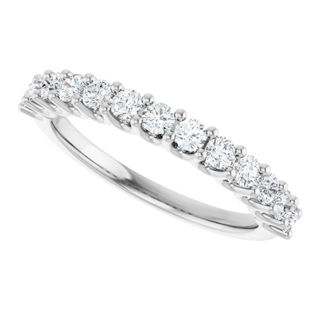 14K White 5/8 CTW Lab-Grown Diamond Anniversary Band
