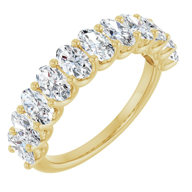 14K Yellow 2 CTW Lab-Grown Diamond Anniversary Band