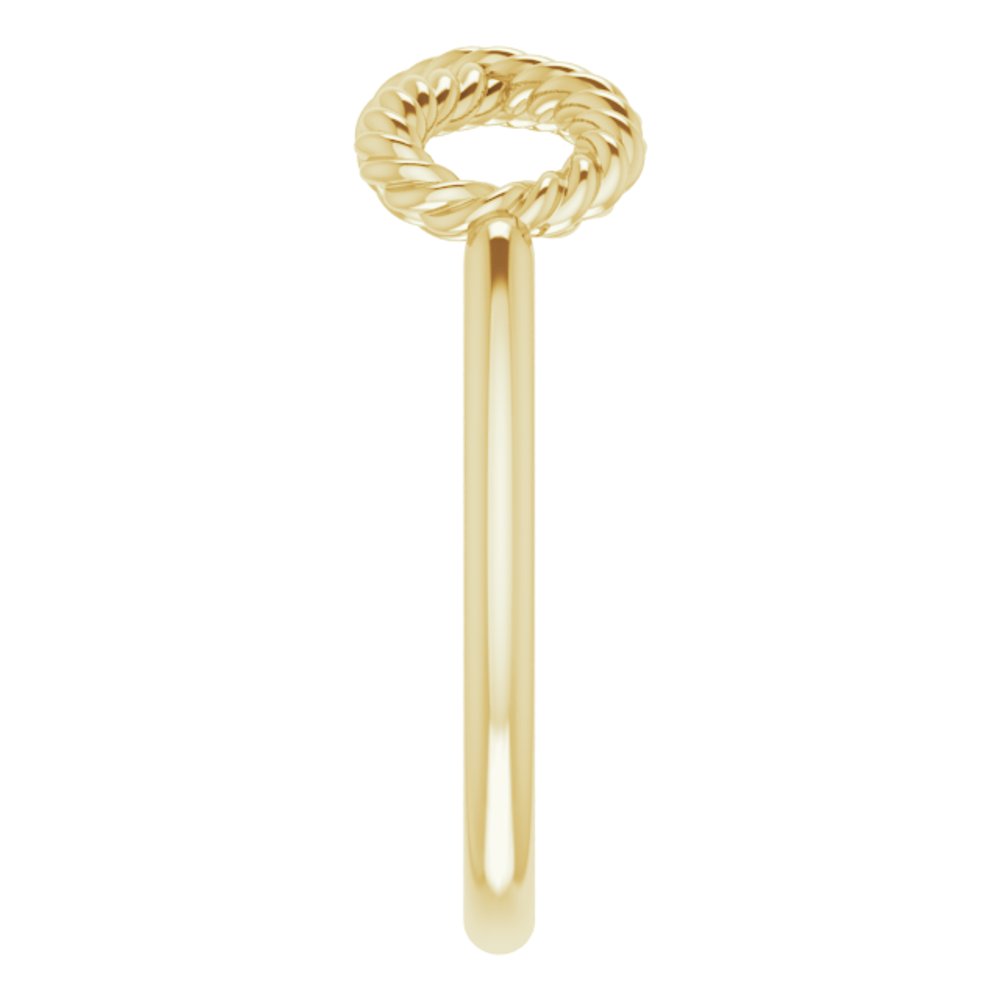 14K Yellow Infinity-Inspired Rope Ring