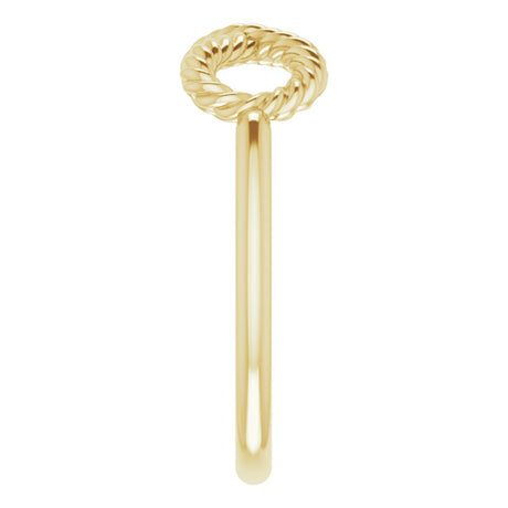 14K Yellow Infinity-Inspired Rope Ring