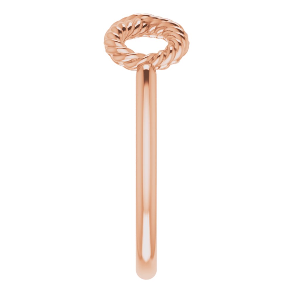 14K Rose Infinity-Inspired Rope Ring