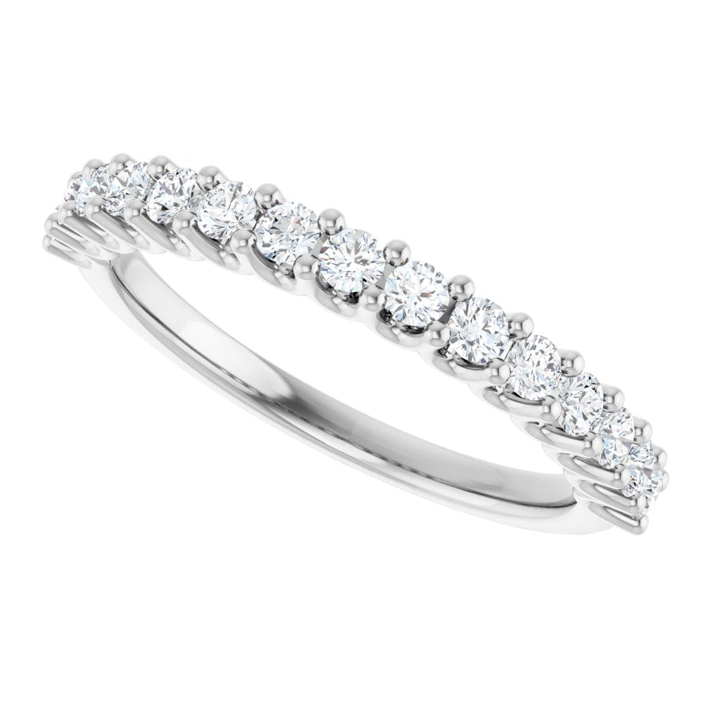 14K White 1/2 CTW Lab-Grown Diamond Anniversary Band