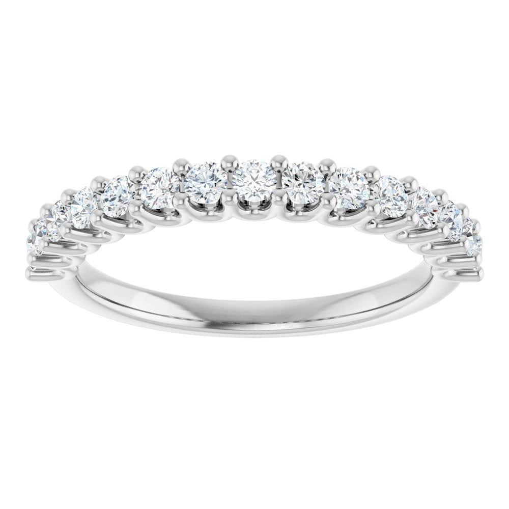 14K White 1/2 CTW Lab-Grown Diamond Anniversary Band